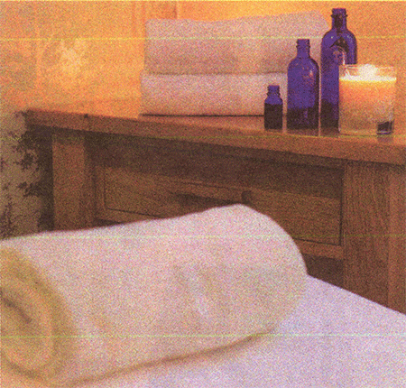 Spa room with towels